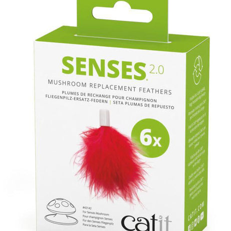 Catit Senses 2.0 Mushroom 6pk Feathers