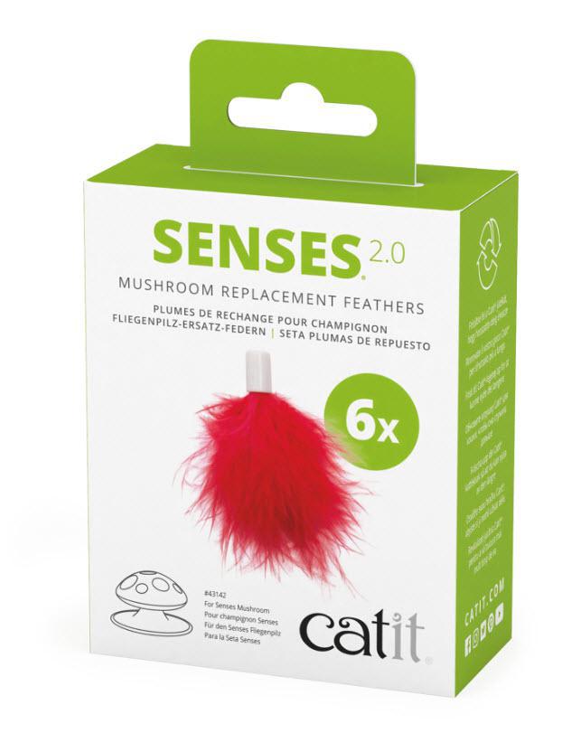 Catit Senses 2.0 Mushroom 6pk Feathers