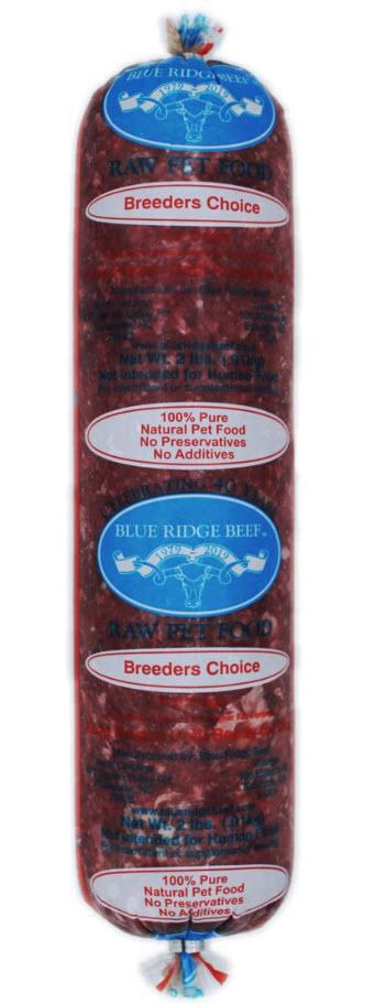 Blue Ridge Beef Frozen Dog Food Breeders Choice