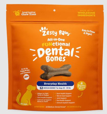 Zesty Paws All-in-One Functional Dental Bones