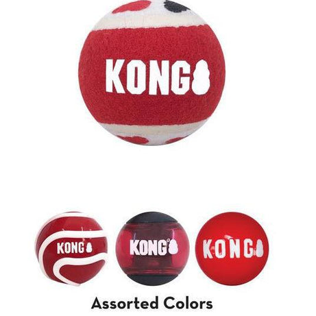 Kong Signature Balls 4 pk Assorted Small