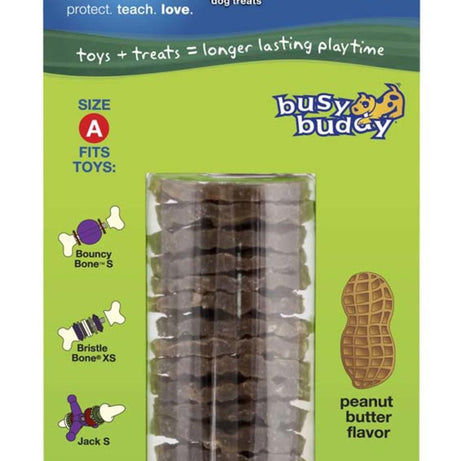 Busy Buddy Natural Rawhide Rings Peanut Butter Small