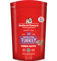 Stella & Chewys Dog Frozen Tantalizing Turkey Dinner Patties