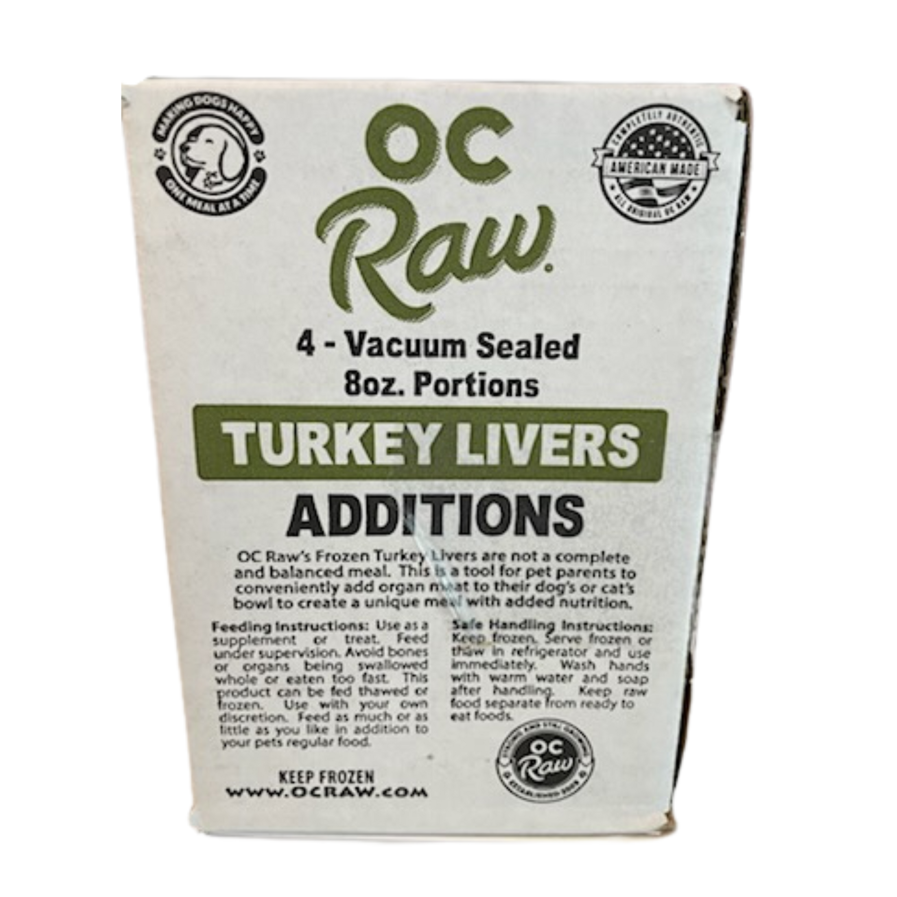 OC Raw Turkey Liver - Frozen