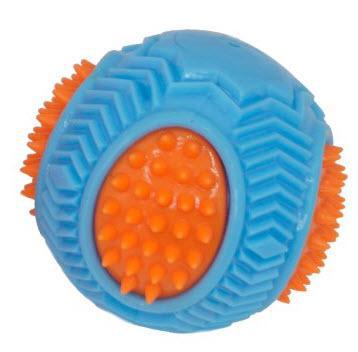 Petcrest TPR Spikey Track Ball Dog Toy 4.5"