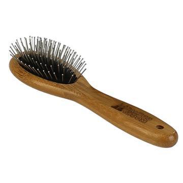 Bamboo Groom Oval Brush with Steel Pins