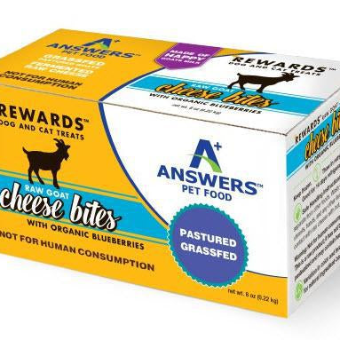 ANSWERS FRZN RAW COW MILK CHEESE TREAT BLUEBERRY