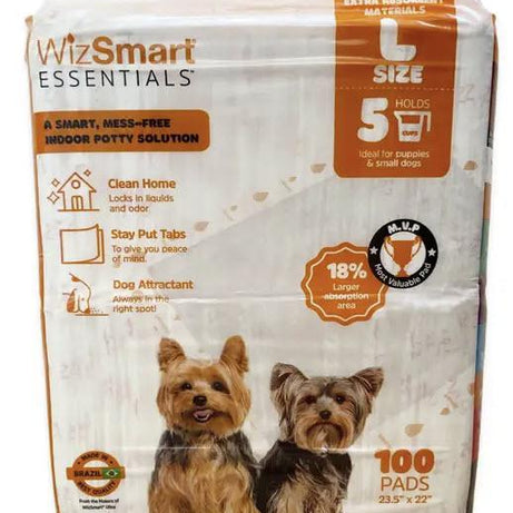 Wizsmart Essentials Dog Pads - Large 100 Ct