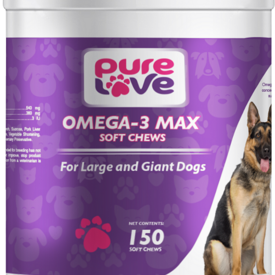 Pure Love EZ-Chew Omega-3 Fatty Acid Soft Chews for Large and Giant Dogs