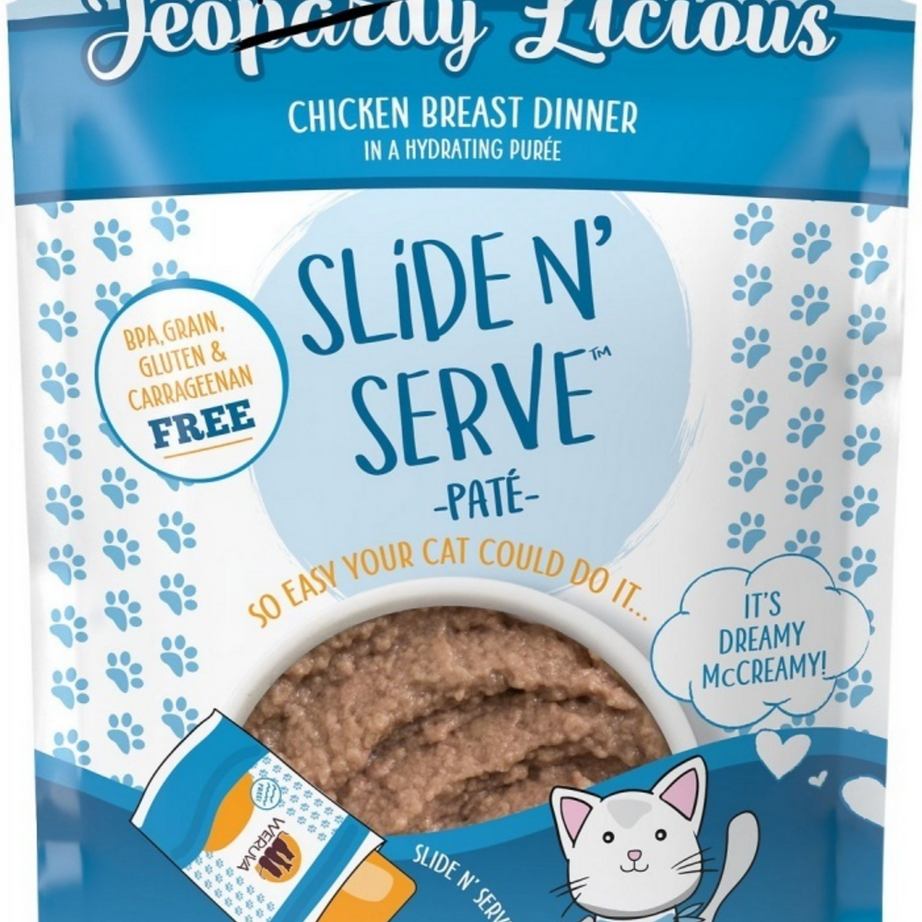 Weruva Slide N' Serve Grain Free Jeopurrdy Licious Chicken Dinner Wet Cat Food Pouch