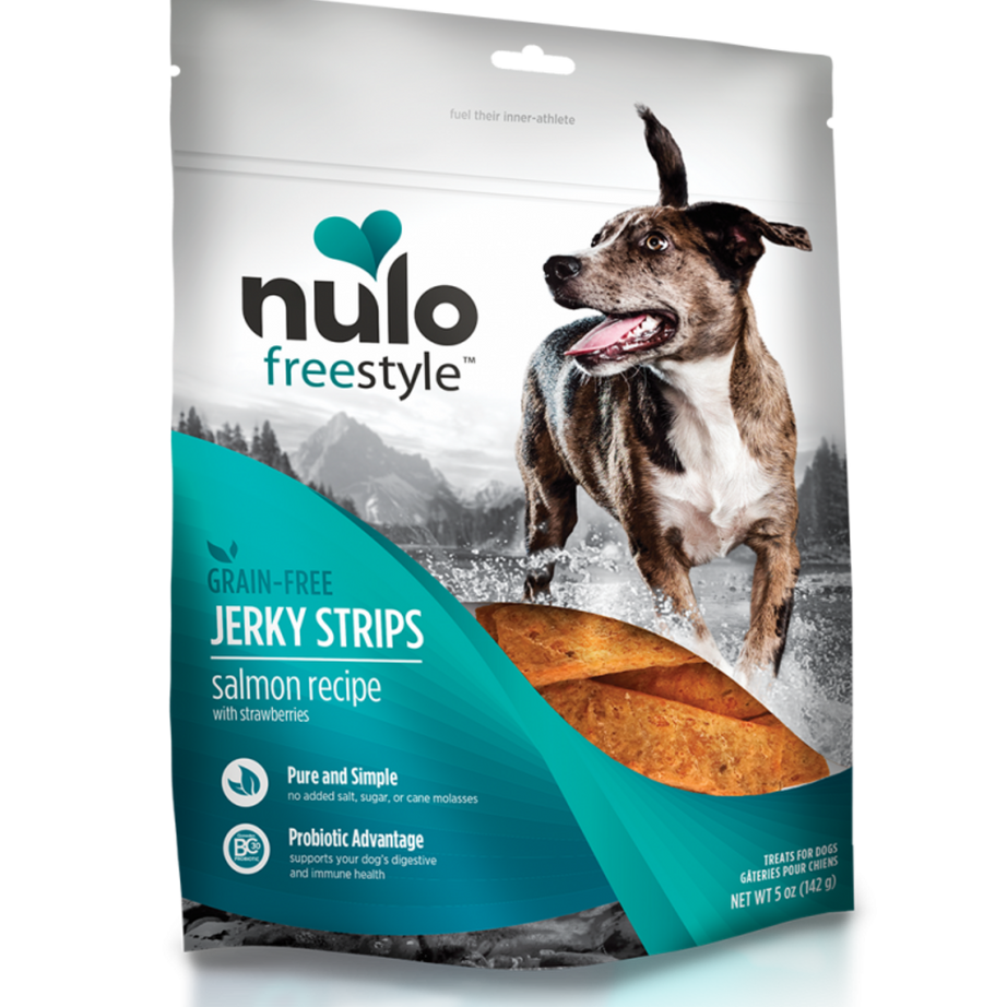 Nulo Freestyle Grain Free Salmon & Strawberries Recipe Jerky Dog Treats