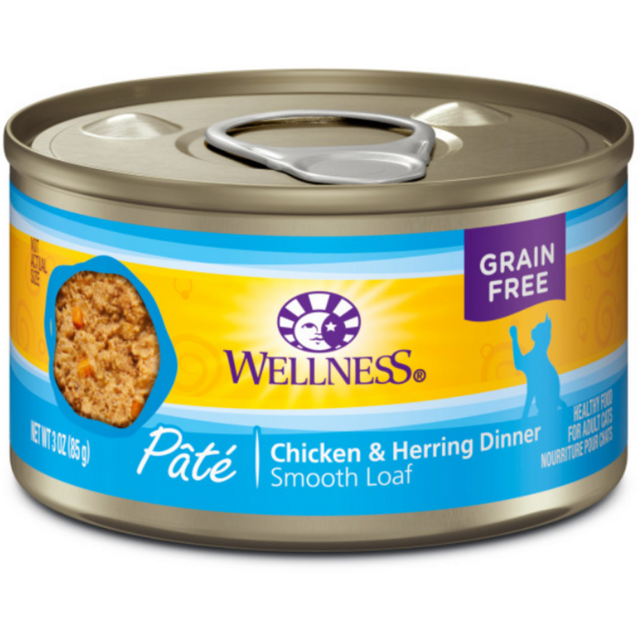 Wellness Complete Health Natural Grain Free Chicken and Herring Pate Wet Canned Cat Food