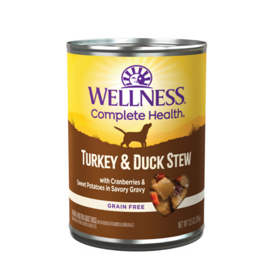 Wellness Grain Free Natural Turkey and Duck Stew with Sweet Potato and Cranberries Wet Canned Dog Food