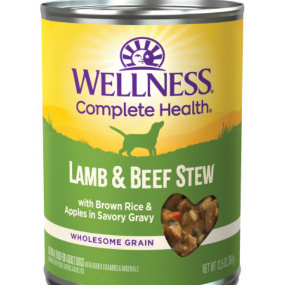 Wellness Natural Lamb and Beef Stew with Brown Rice and Apples Wet Canned Dog Food