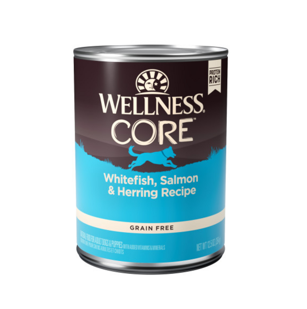 Wellness CORE Grain Free Natural Whitefish, Salmon and Herring Recipe Wet Canned Dog Food