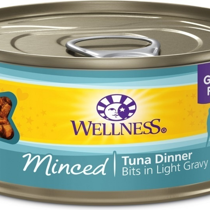 Wellness Grain Free Natural Minced Tuna Dinner Canned Cat Food