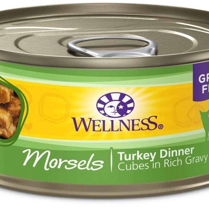 Wellness Grain Free Natural Turkey Morsels Dinner Canned Cat Food