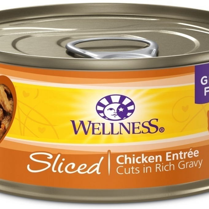 Wellness Grain Free Natural Sliced Chicken Entree Wet Canned Cat Food