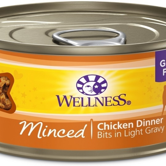 Wellness Grain Free Natural Minced Chicken Dinner Wet Canned Cat Food