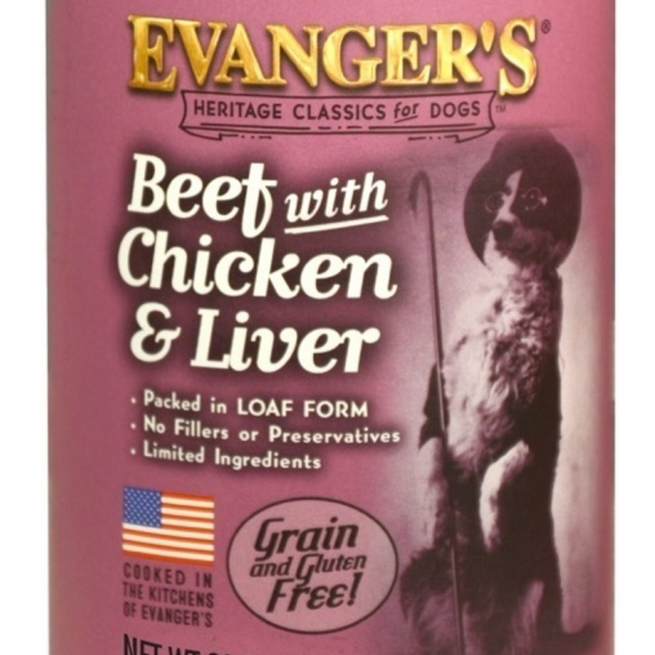 Evangers Classic Beef with Chicken And Liver Canned Dog Food