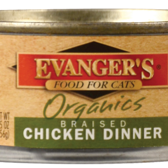 Evangers Organic Braised Chicken Canned Cat Food