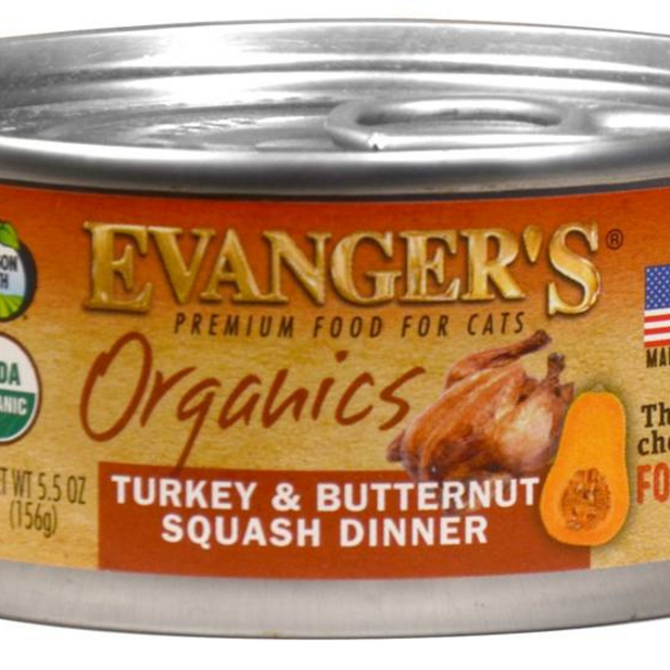 Evangers Organics Turkey and Butternut Squash Canned Cat Food