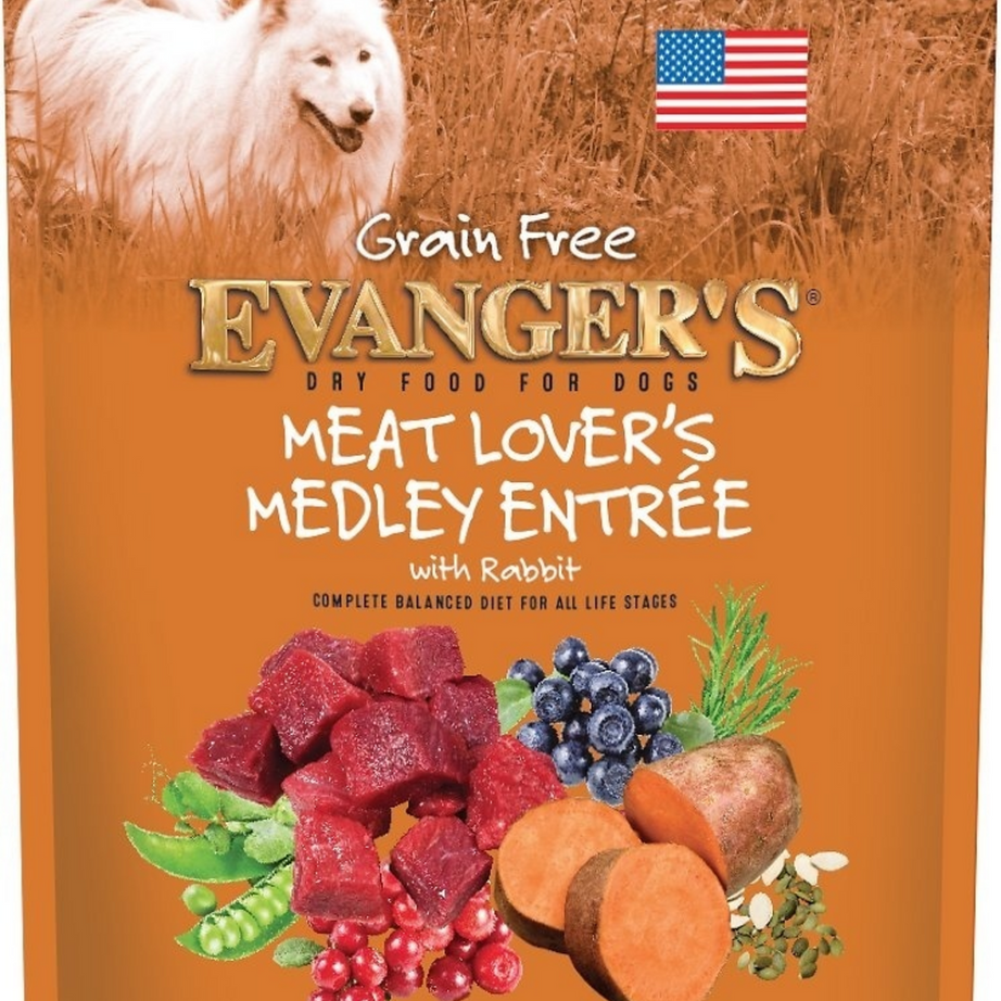 Evangers Grain Free Meat Lover's Medley with Rabbit Dry Dog Food