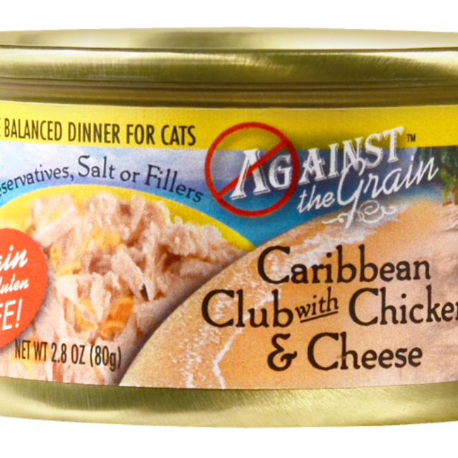 Against the Grain Caribbean Club with Chicken and Cheese Canned Cat Food