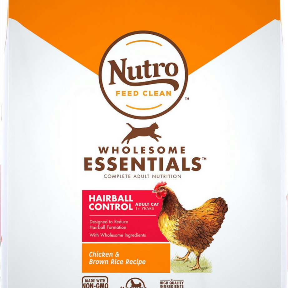 Nutro Wholesome Essentials Hairball Control Adult Chicken and Brown Rice Dry Cat Food