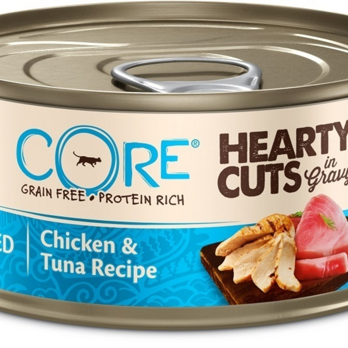 Wellness CORE Natural Grain Free Hearty Cuts Chicken and Tuna Canned Cat Food