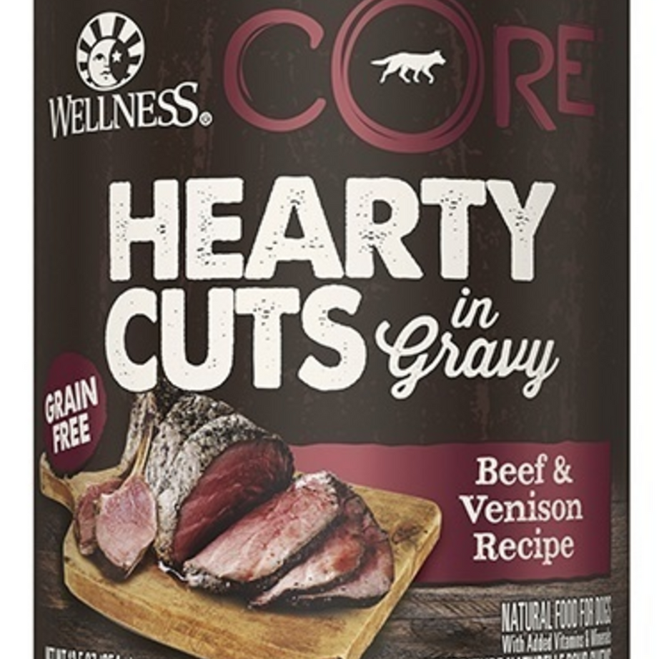 Wellness CORE Natural Grain Free Hearty Cuts Beef and Venison Canned Dog Food