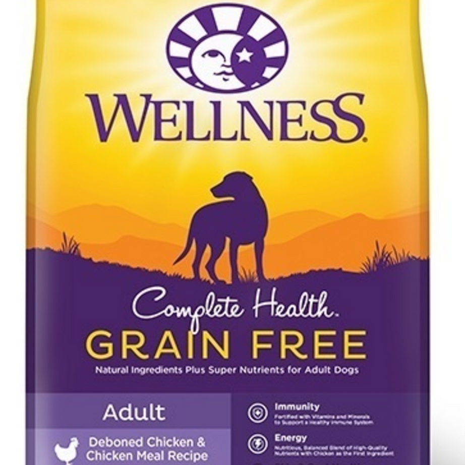 Wellness Complete Health Natural Adult Grain Free Deboned Chicken and Chicken Meal Recipe Dry Dog Food