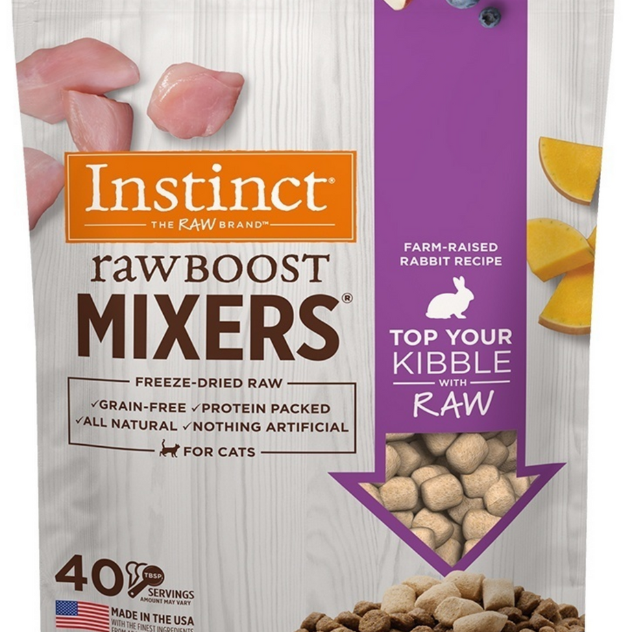 Instinct Raw Boost Mixers Grain Free Rabbit Formula Freeze Dried Cat Food Topper