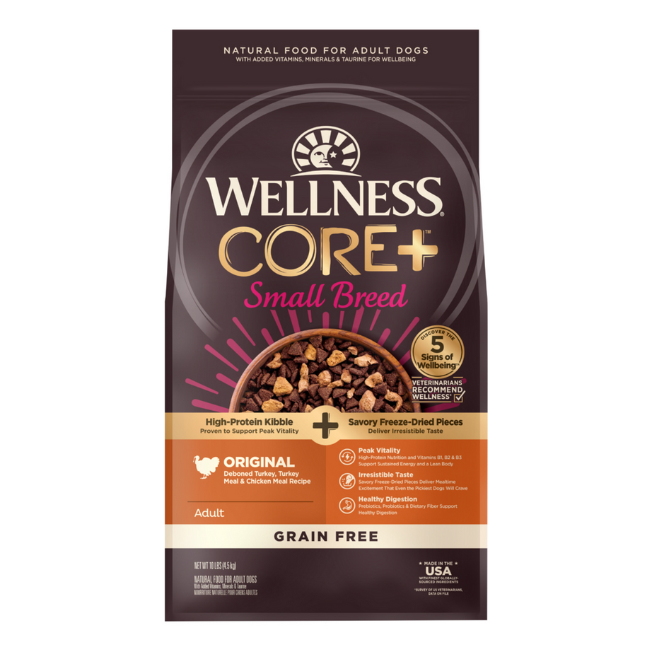 Wellness CORE RawRev Natural Small Breed Grain Free Original Turkey & Chicken with Freeze Dried Turkey Dry Dog Food