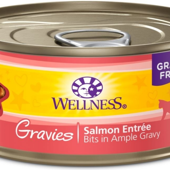 Wellness Natural Grain Free Gravies Salmon Dinner Canned Cat Food