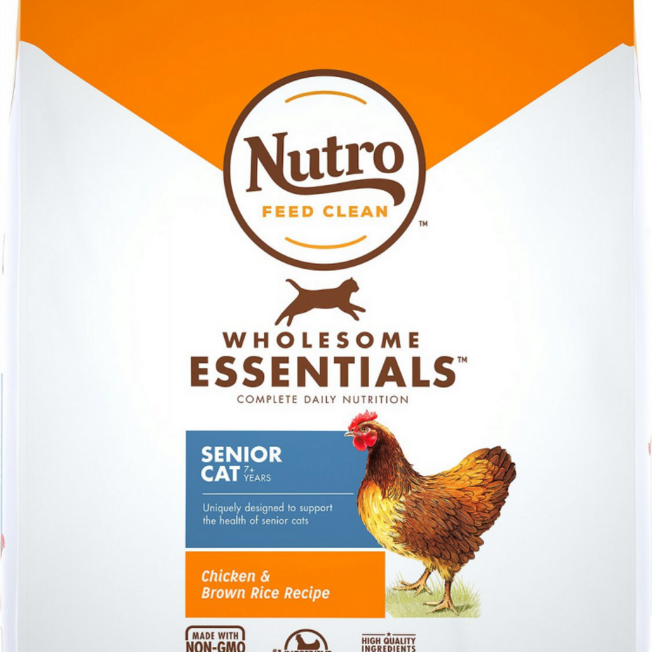 Nutro Wholesome Essentials Senior Cat Chicken and Brown Rice Dry Cat Food