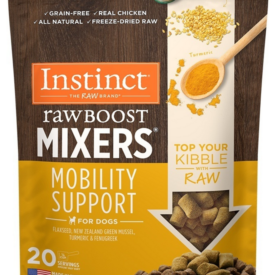 Instinct Grain Free Freeze Dried Raw Boost Mixers Mobility Support Recipe Dog Food Topper