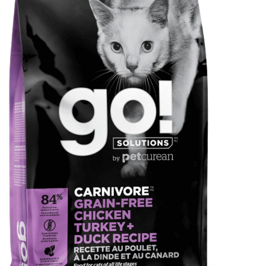 Petcurean GO! Solutions Carnivore Grain Free Chicken, Turkey, & Duck Recipe Dry Cat Food