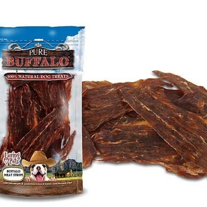 Loving Pets Pure Buffalo Meat Strips Dog Treats