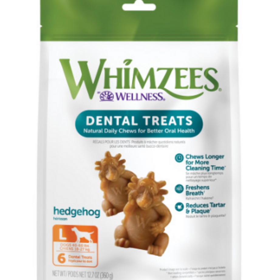 Whimzees Hedgehog Dental Chew Dog Treats