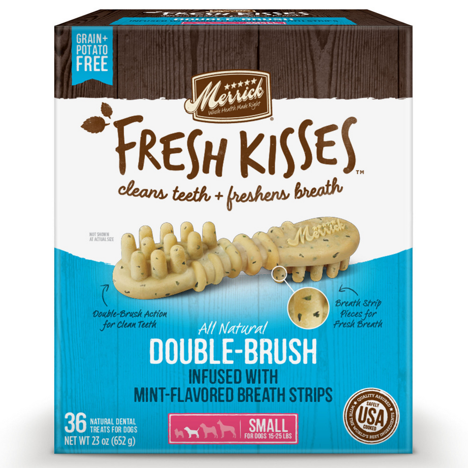 Merrick Fresh Kisses Dog Dental Treats With Mint Breath Strips Dog Treats for Small Breeds