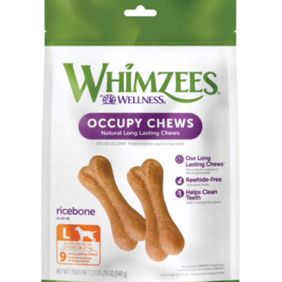 Whimzees Large Rice Bone Dental Chew Dog Treats