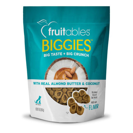 Fruitables Biggies Dog Treats Almond Butter & Coconut 16 oz