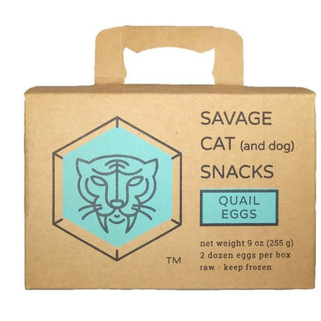 Savage Cat Frozen Quail Eggs 24/Box