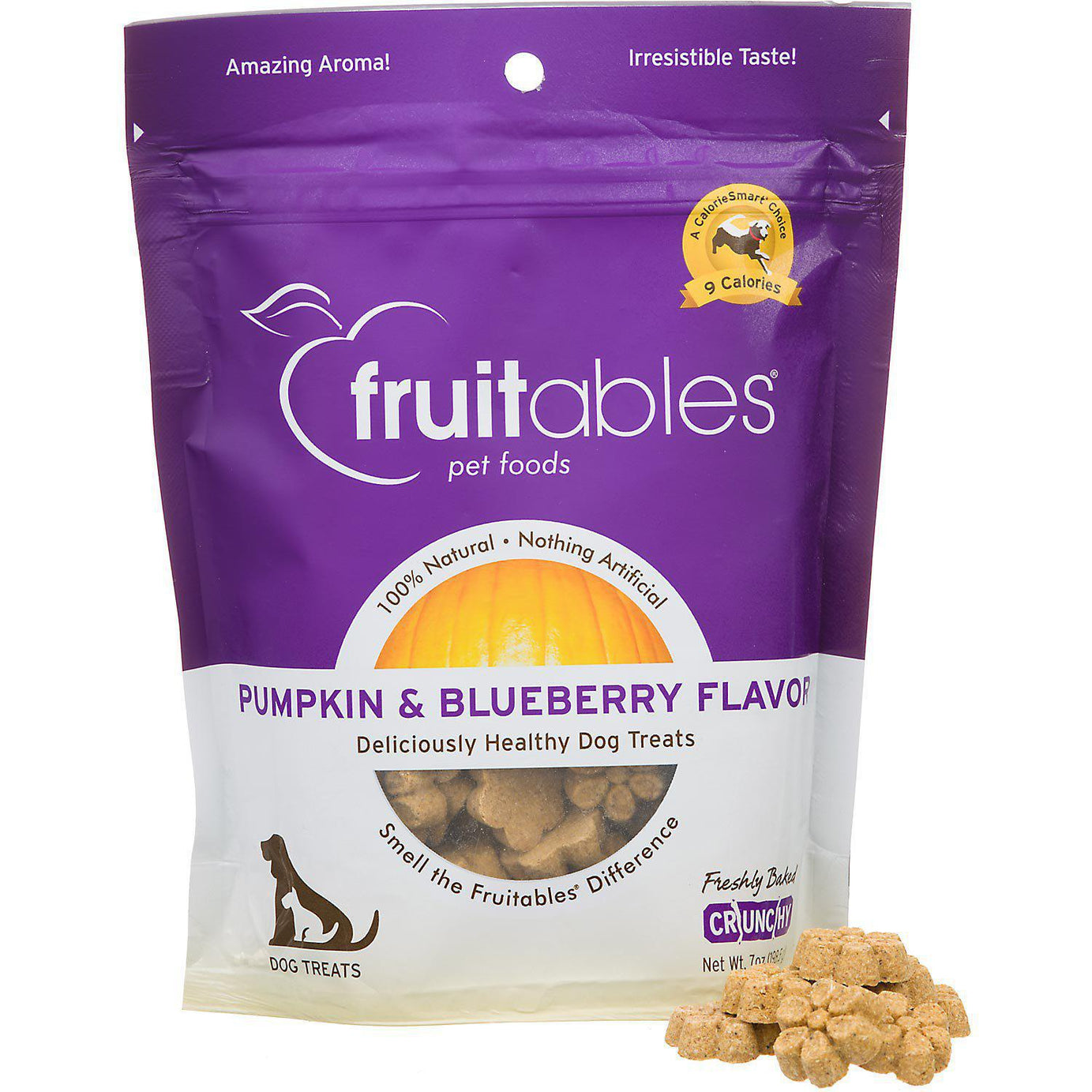 Fruitables Dog Treats Crunchy Pumpkin & Blueberry 7oz