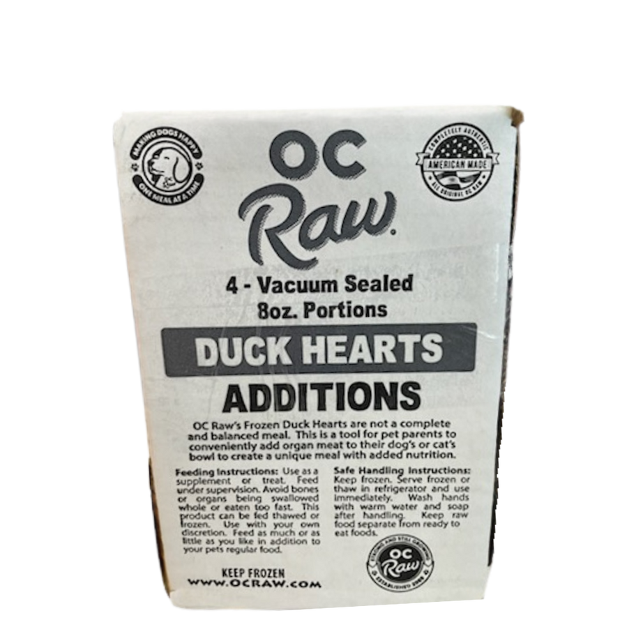 OC Raw Duck Hearts- Frozen