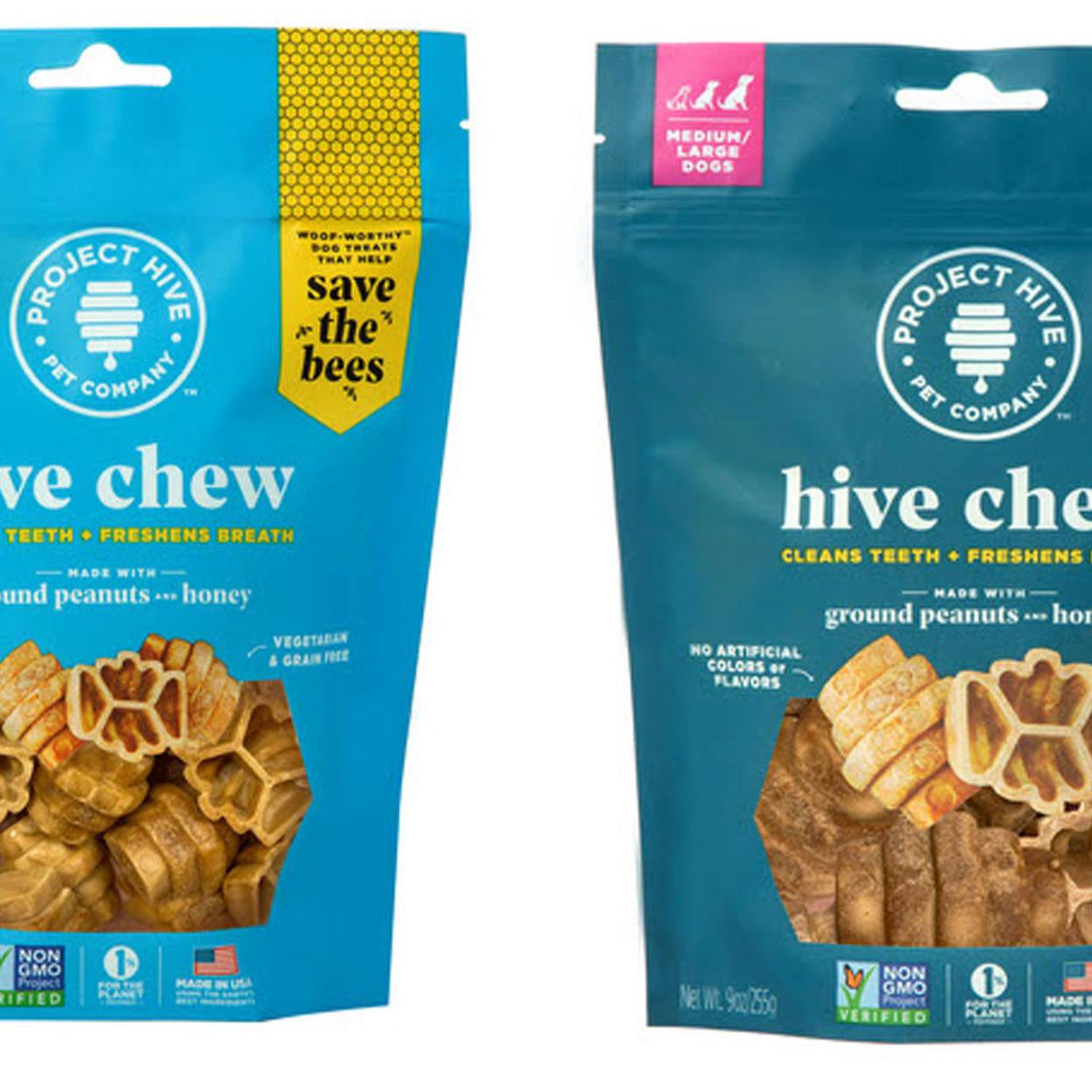 Project Hive Dog Treat Comb Chew Peanut & Honey