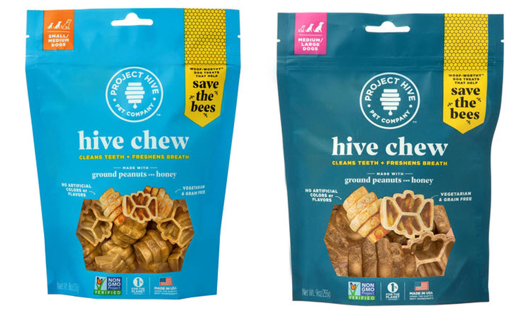 Project Hive Dog Treat Comb Chew Peanut & Honey