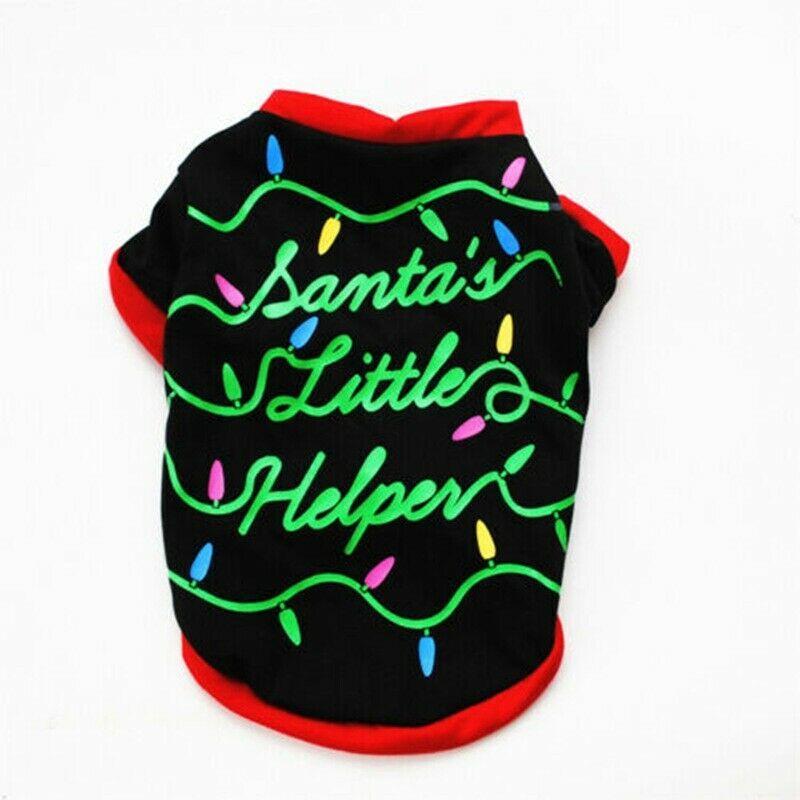 Santa's Little Helper T-shirt - Mr Mochas Pet Supplies