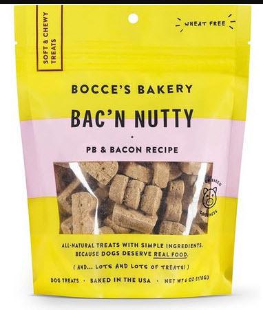 Bocce's Bakery Everyday Soft & Chewy Bacon Nutty 6 oz Bag